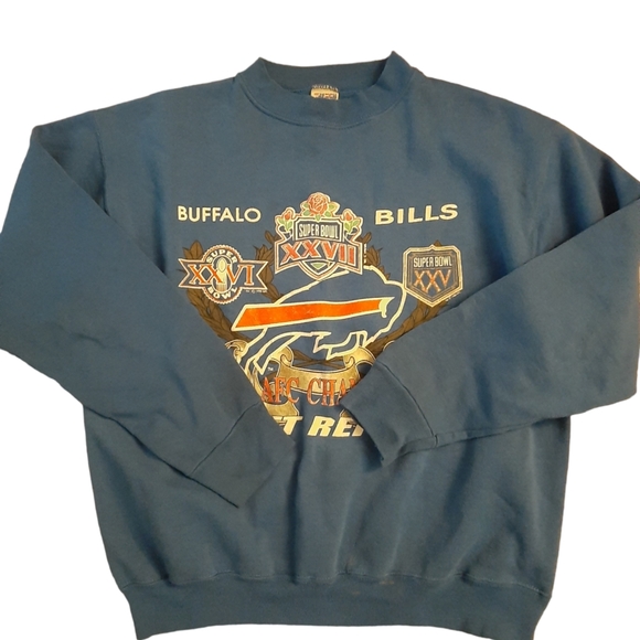 Vintage 1992 Buffalo Bills AFC Championship Crewneck Size L - Picture 3 of 4